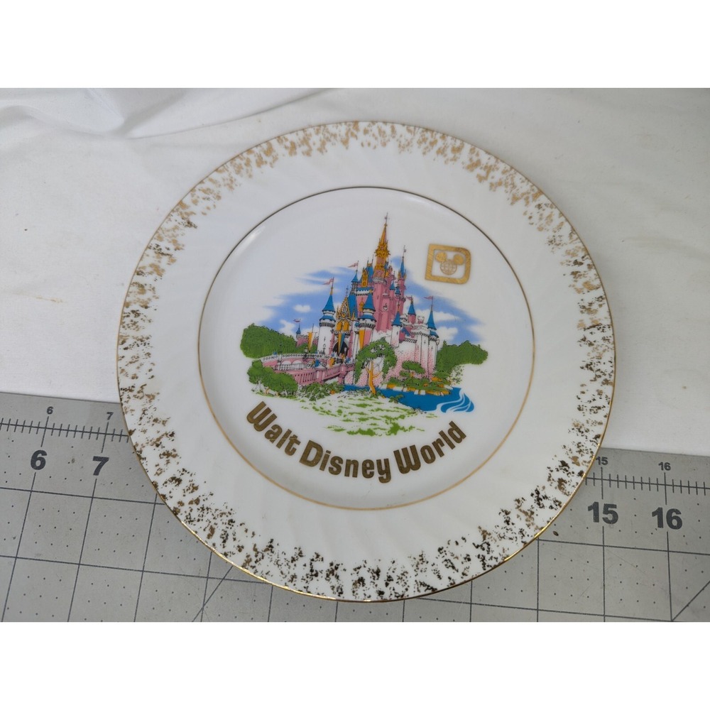 Walt Disney World Castle Plate Souvenir Hanging Wall Japan‎